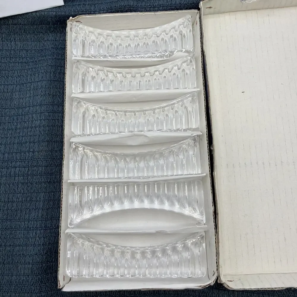 Crystal Knife Rests Set Of 6 Original Box